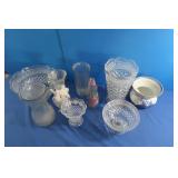 Lot of Misc Cut Glass Vases&Bowls