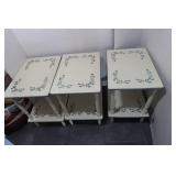 3 Flower Retro Patio End Tables 13inx18x20in High