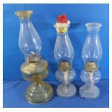 3 V Oil Lamps 12in W/Oil