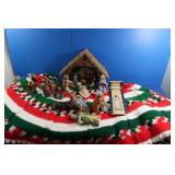 Homemade Tree Skirt and Nativity set