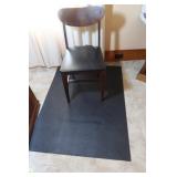 Office Chair w/ Torn Seat15x15x31H & Chair Matt