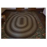 Braided Oval Rug 111"x90