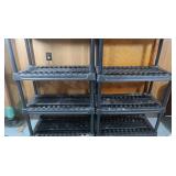 2 Plastic Shelving Units 18x36x57H