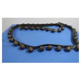 Antique Sleigh Bells on Leather
