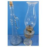Oil Lamp 15" Chimney&Trumpet Bottle