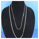 2 Sterling Chains-(1-30",124")-33.8gr