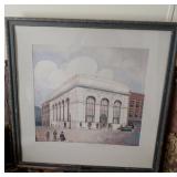 Framed Print First National Bank-Indiana,PA-signed