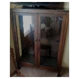 Antique Oak Bookcase w/Wood Shelves-see pic