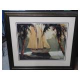 Framed Sailboat Print-Biala
