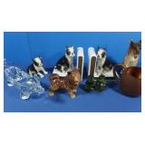 Ceramic Dog Book Ends,Dog Figures&more