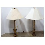 Pr. of Metal Lamps w/Shade