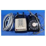 2 Phones(1 Rotary, 1 Push Button-no receiver)