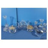 Glass Teapot,Glass Apple Paperweight,Sugar Dish,