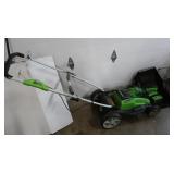 Greenworks 40V 19" Lawnmower/Bagger w/2 40V Batt.&