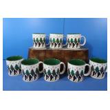 Copper Type Tub, 8 Christmas Penguin Cups