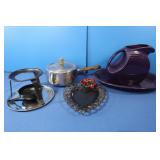 Fiesta Pitcher&Tray,Small SS Pot w/Lid&more