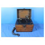 Vintage Leeds&Northrup Co Radio in Wooden Case