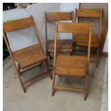 4 Wooden Folding Chairs