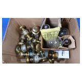 Various Door Knobs, Lightbulbs-Lot