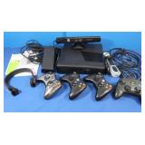 X-Box 360 w/4 Controllers, Cellaiyis Headset, Wii