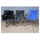 3 Folding Outdoor Chairs