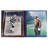 2 Autographed Pictures-Arnold Palmer,Roger Wehrli
