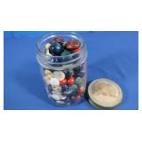 Vintage Button in Mason Jar