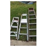 3 Step Ladders-2 Alum,1Wood(4