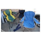 3 Canvas Outdoor Folding Chairs