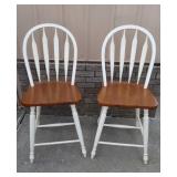2 Wooden Counter Chairs(Good Cond)-24" Seat Ht,