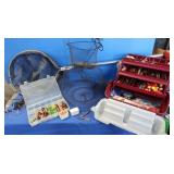 Plano Tackle Box w/Contents-Lures-Nets&more
