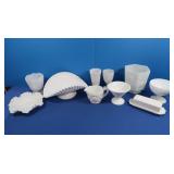 Vintage Lg Lot Milkglass