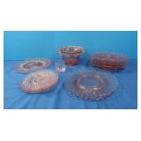 Vintage Pink Depression Glass- Westmoreland Santa