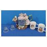 Cookie Jar, Norman Rockwell Mugs, Homco Glass