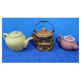 3 Teapots- Hall, Japan, Yellow