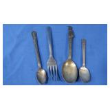 4 Vintage Spoons/Fork- 1961 Disney