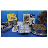 Waffle Maker, Cannoli Forms, Baking Items