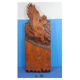 Vintage Carved Wood Eagle Clock