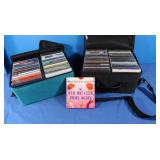Lg Lot CDs w/Carry Cases