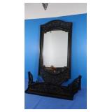 Vintage Home Interiors Black Plastic Mirror