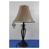 Black Metal Scroll Lamp 27"