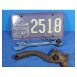 Antique License Plate, Crescents