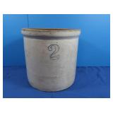 Vintage #2 Crock, 9.5" Dia, 9" H