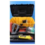 18" Plastic Tool Box, 2HD Staple Guns, Staples