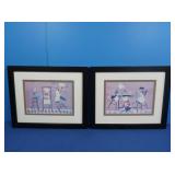 2 Framed Prints- Kid Chefs