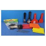 Putty Knives, Paint Brushes, Scrub Pads