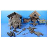 Wooden Cuckoo Clock, Wood Wall Decor