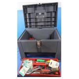 Plastic Work Stool, 12x17x12" w/Several Wrenches,
