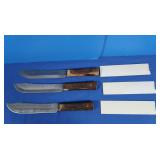 3 Vintage Old Hickory Knives, Ontario Knife Co,