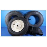 14" Tire w/Rim, Tire Bad &4 Tubes